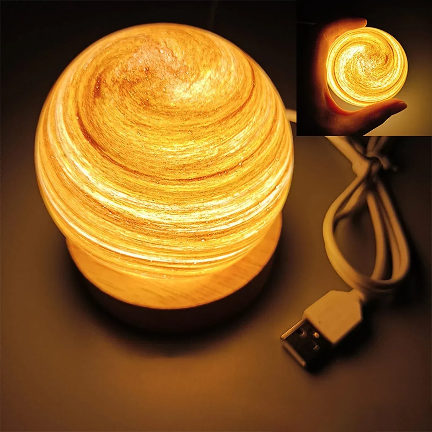 KosmosGlow - 3D Kristallplaneten Nachtlampe | Karnz
