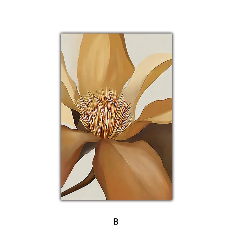Große abstrakte florale Wandkunst feine Kunstleinwanddrucke moderne Botanikbilder für Wohnzimmer Esszimmer Schlafzimmer Kunstdekoration | Karnz