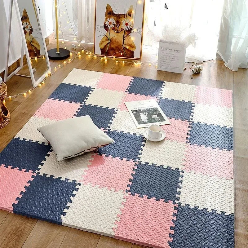 SpeelZacht Baby Spielmatte – 12-teiliges weiches Krabbelmatte für sicheres Spielen und Erkunden | Karnz