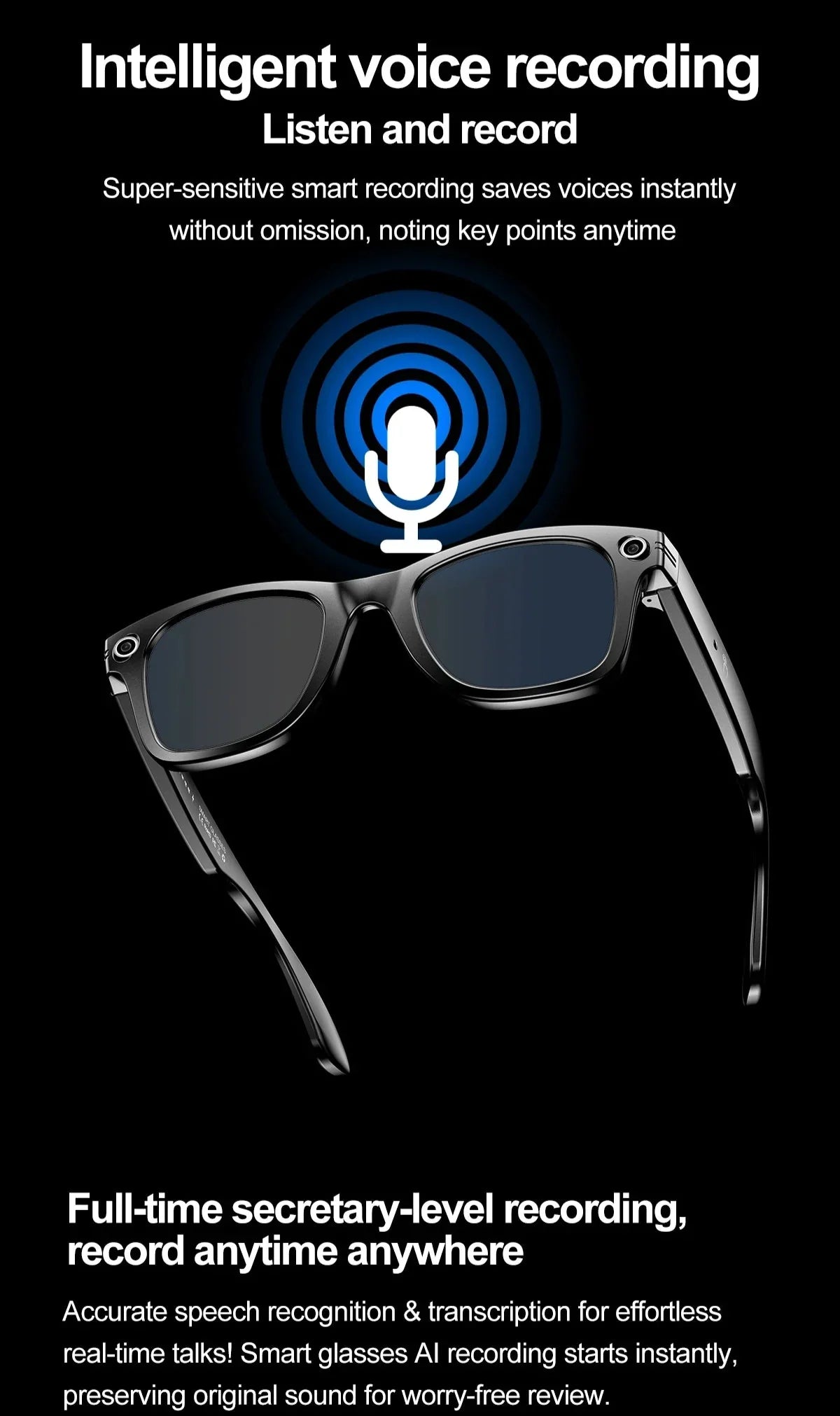 Intelligente Bluetooth-Kamerabrille