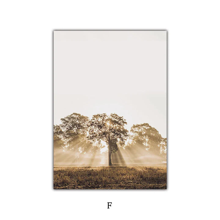 Einfache Natur Flora-Landschaft Galerie Wandkunst Fine Art Leinwanddrucke Minimalistische Nordic Bilder für das Wohnzimmer Skandinavische Wohnkultur | Karnz