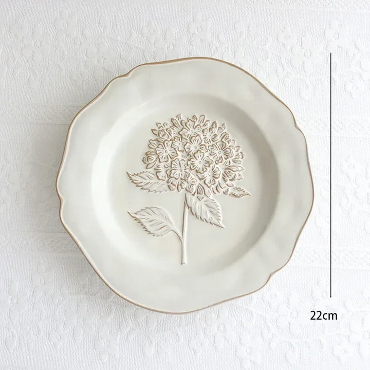 Französische geprägte Blumenplatten