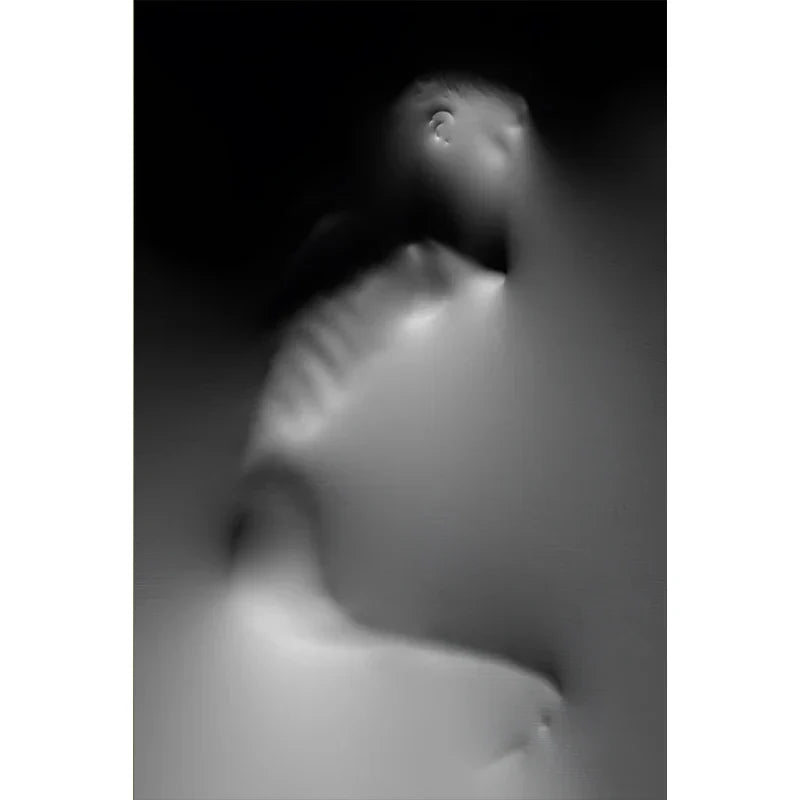 Moderne Kunst Abstrakte Gespenstische Figuren In Der Wand Leinwanddrucke Schwarz Weiß Wandkunst Poster Bilder Für Wohnzimmer Schlafzimmer Kunst Dekor | Karnz