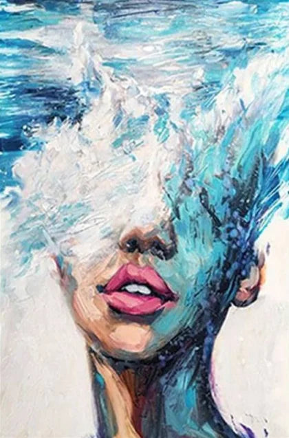 Modern Abstract Portrait Überlagerung Landschaft Wandkunst Fine Art Leinwanddrucke Schwarz Weiß Bilder Für Modernes Wohnzimmer Eingangsbereich Foyer Kunst Dekor (Unrahmt) | Karnz