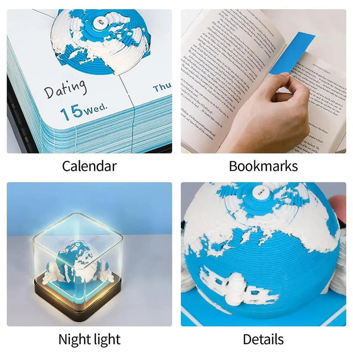 3D Earth Wanderer Kalender Memo Karnzock | Karnz