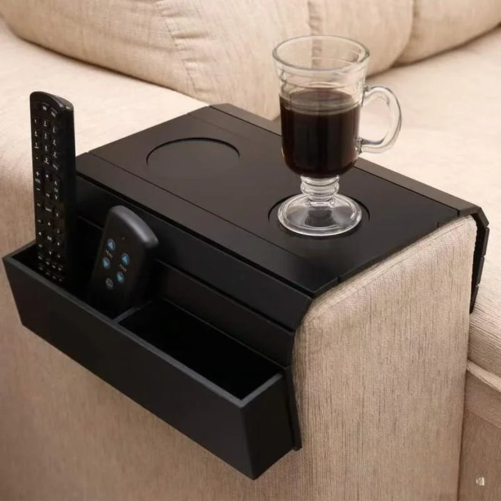 Minimalistischer Bambus-Sofa-Armlehnen-Organizer | Karnz