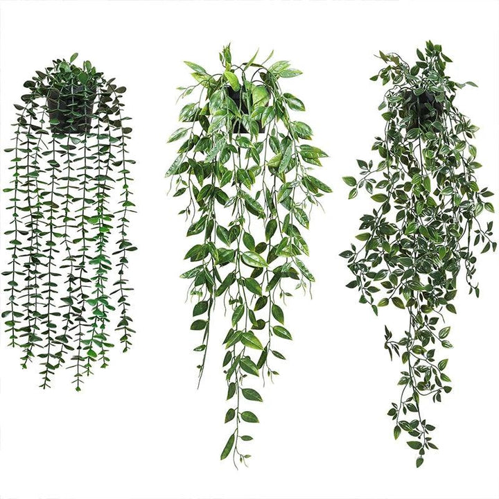 Karnz | VerduraLine Künstliche Pflanze Hängend | Immergrün & Wartungsfrei | 90 cm Dekoration | Frisches Natürliches Design