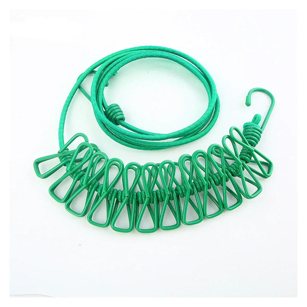 Winddicht Rutschfeste Elastische Multi-Clip Reise Wäscheleine | Karnz