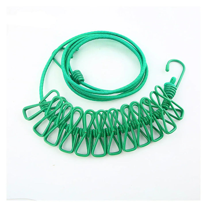 Winddicht Rutschfeste Elastische Multi-Clip Reise Wäscheleine | Karnz