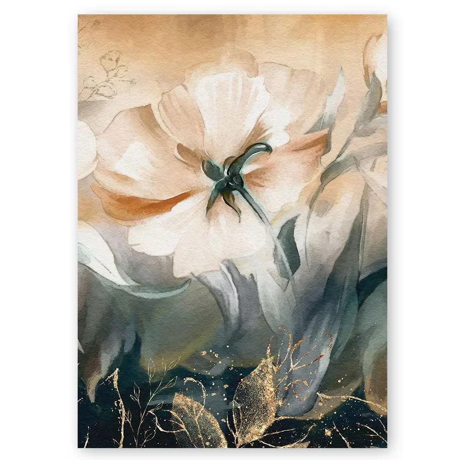 Serene Pastellblüten Florale Abstrakte Wandkunst Feine Kunst Leinwanddrucke Moderne Botanik Bilder Für Wohnzimmer Esszimmer Kunst Dekor | Karnz
