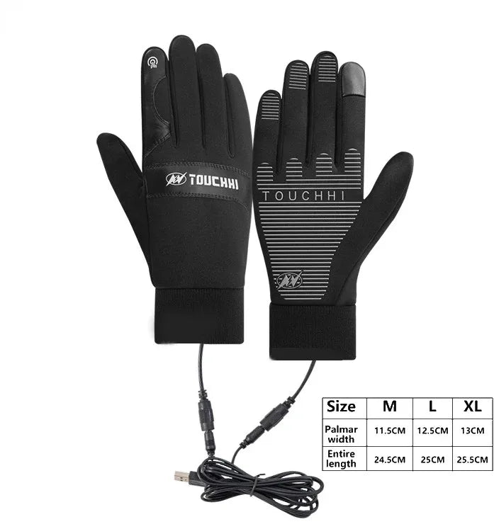 Karnz | ThermaGlide USB beheizte Handschuhe | Wasserdicht & Touchscreen-kompatibel | Winterhandschuhe für Skifahren, Motorradfahren & Outdoor