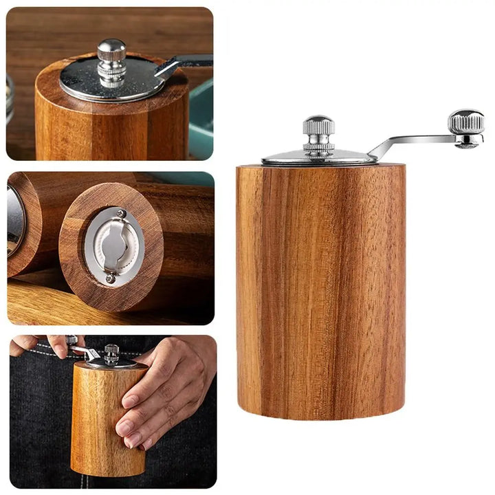 Karnz | Luxuriöses Set aus manuellen Salz- und Pfeffermühlen aus Holz