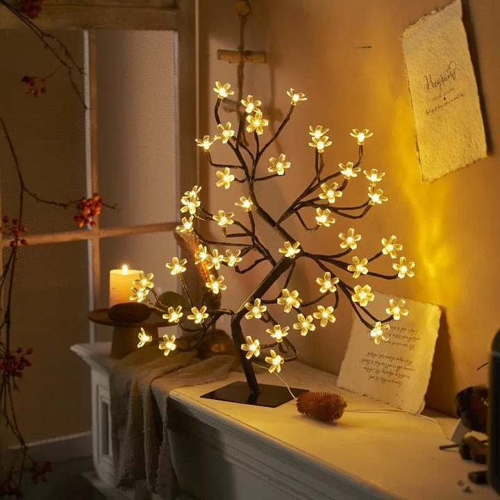 LED Blütenbaum Lampe – Kirschblüten Design für Wohn- und Schlafzimmer Dekoration | Karnz