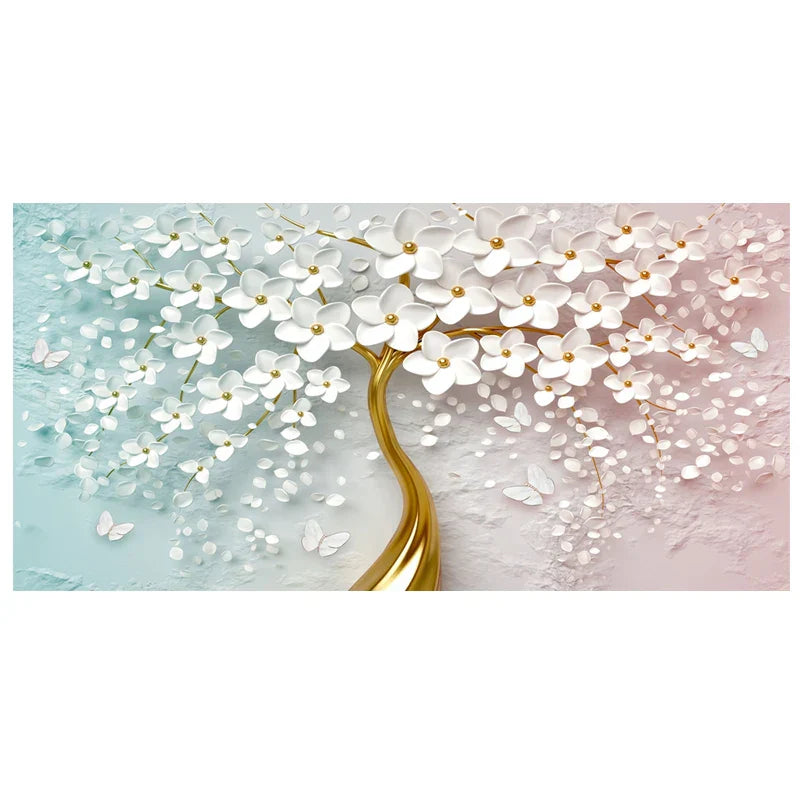 Abstract Floral Big Blossom Petal Tree Wandkunst Feine Kunst Leinwanddrucke Bild Für Wohnzimmer Schlafzimmer Salon Kunst Dekor | Karnz