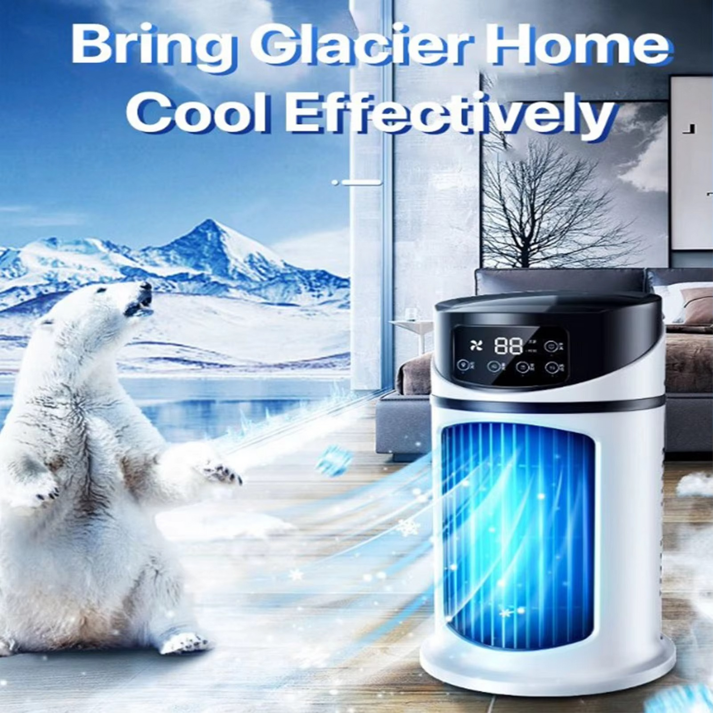 Tragbarer Luftkühler mit Luftbefeuchter & Staubfilter – USB-betriebene Mini-Klimaanlage für Zuhause & Büro | Karnz