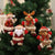 Weihnachtsbaumanhänger Set – Weihnachtsschmuck mit Weihnachtsmann, Rentier und Schneemann | Karnz