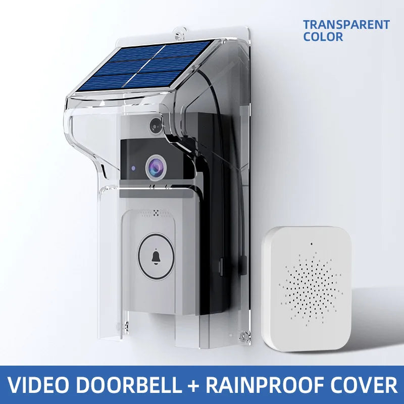 Karnz | SecuraSun DoorCam Kabellose HD-Video-Türklingel mit Solar-Ladung & WLAN | IP65 Wasserdicht