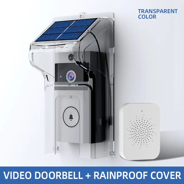 Karnz | SecuraSun DoorCam Kabellose HD-Video-Türklingel mit Solar-Ladung & WLAN | IP65 Wasserdicht