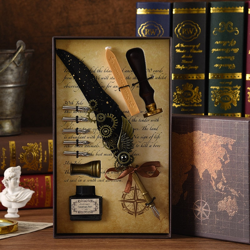 Karnz | Phoenix Feather Mechanik Kalligrafie Stift Set