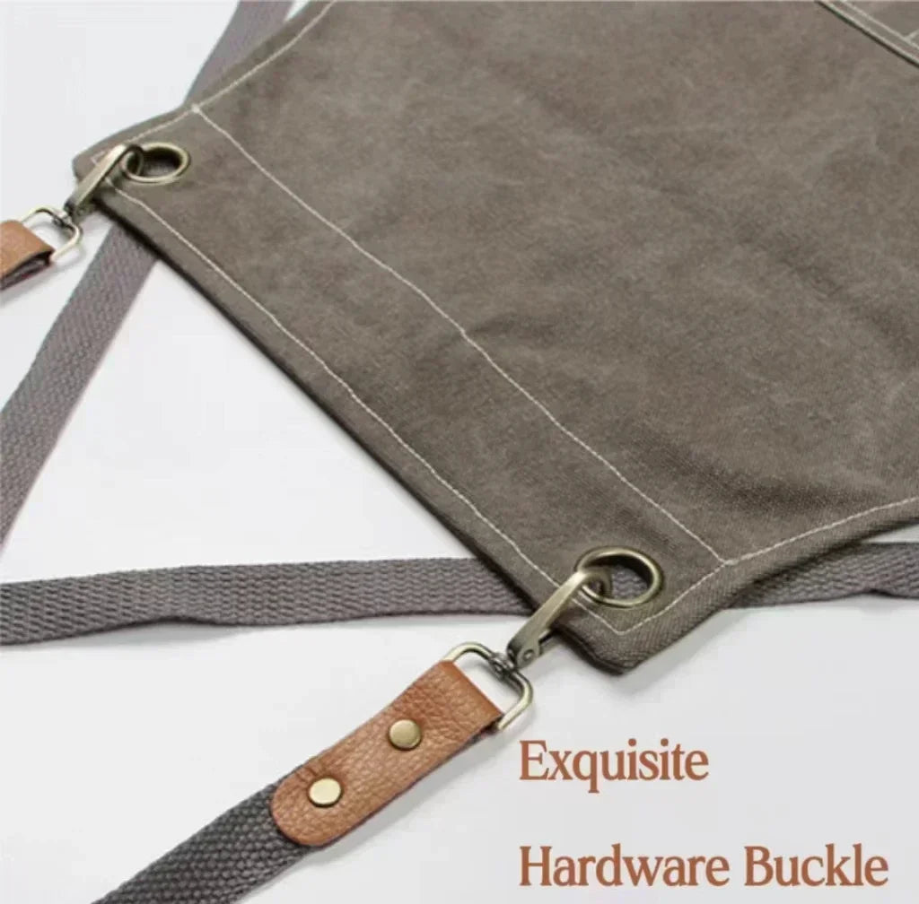 Canvas Schürze mit Taschen, verstellbar, Unisex | Karnz