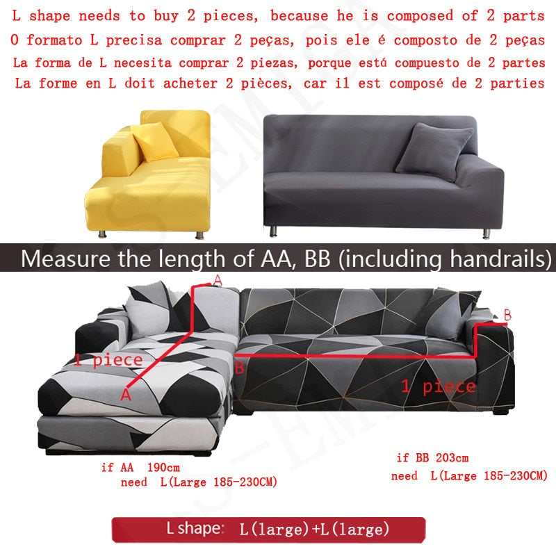 Moderner Rutschfester Bunter Elastischer Sofabezug