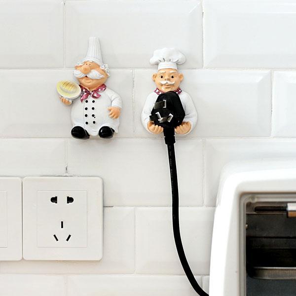 Selbstklebender Chef Plug Hook Holder (Set von 2) | Karnz