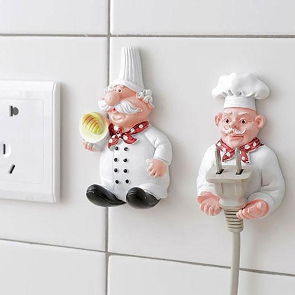 Selbstklebender Chef Plug Hook Holder (Set von 2) | Karnz