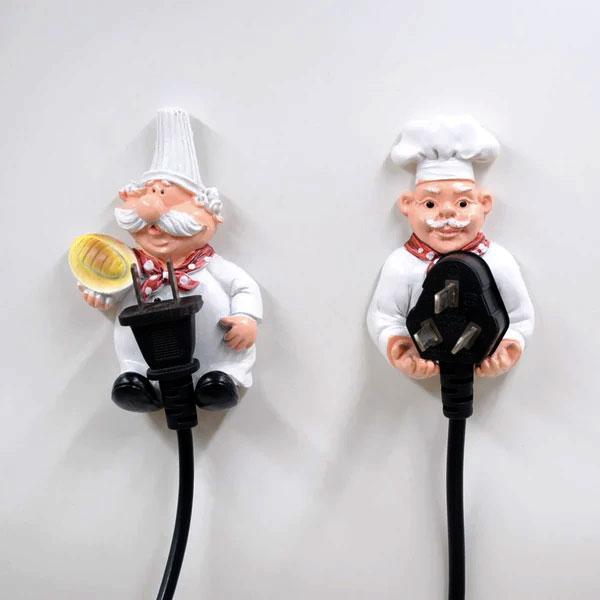 Selbstklebender Chef Plug Hook Holder (Set von 2) | Karnz