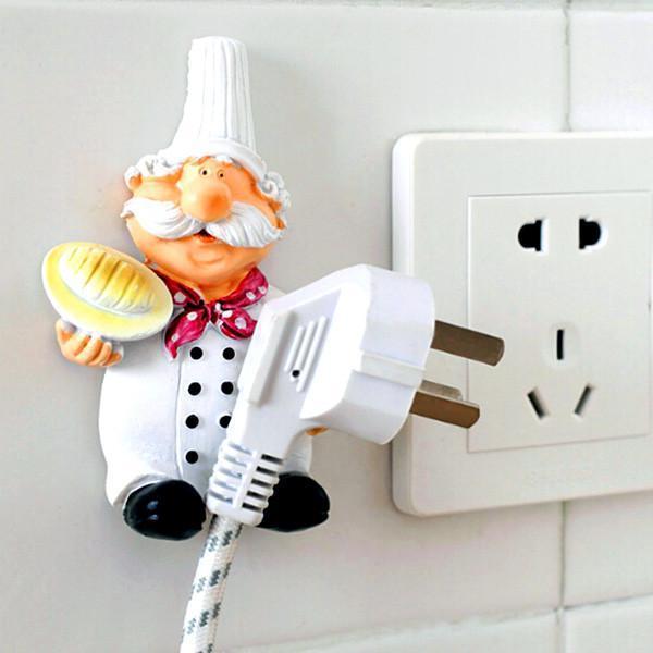Selbstklebender Chef Plug Hook Holder (Set von 2) | Karnz