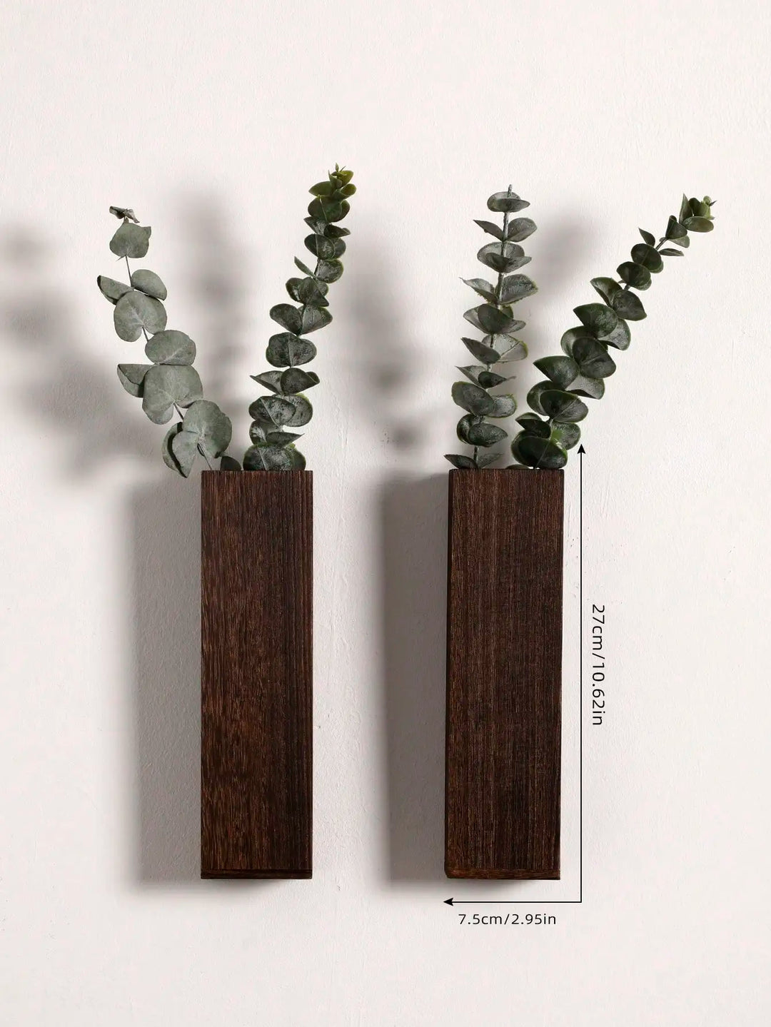 Handgefertigte nordische Holzvase Wandpflanzer - Natürliche Maserung, minimalistisches skandinavisches Design, perfekt für langstielige Blumen und Wohnkultur, vielseitige und elegante dekorative Stücke