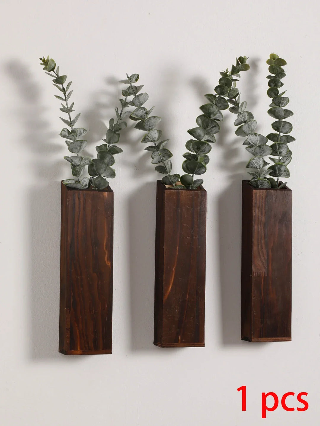 Handgefertigte nordische Holzvase Wandpflanzer - Natürliche Maserung, minimalistisches skandinavisches Design, perfekt für langstielige Blumen und Wohnkultur, vielseitige und elegante dekorative Stücke