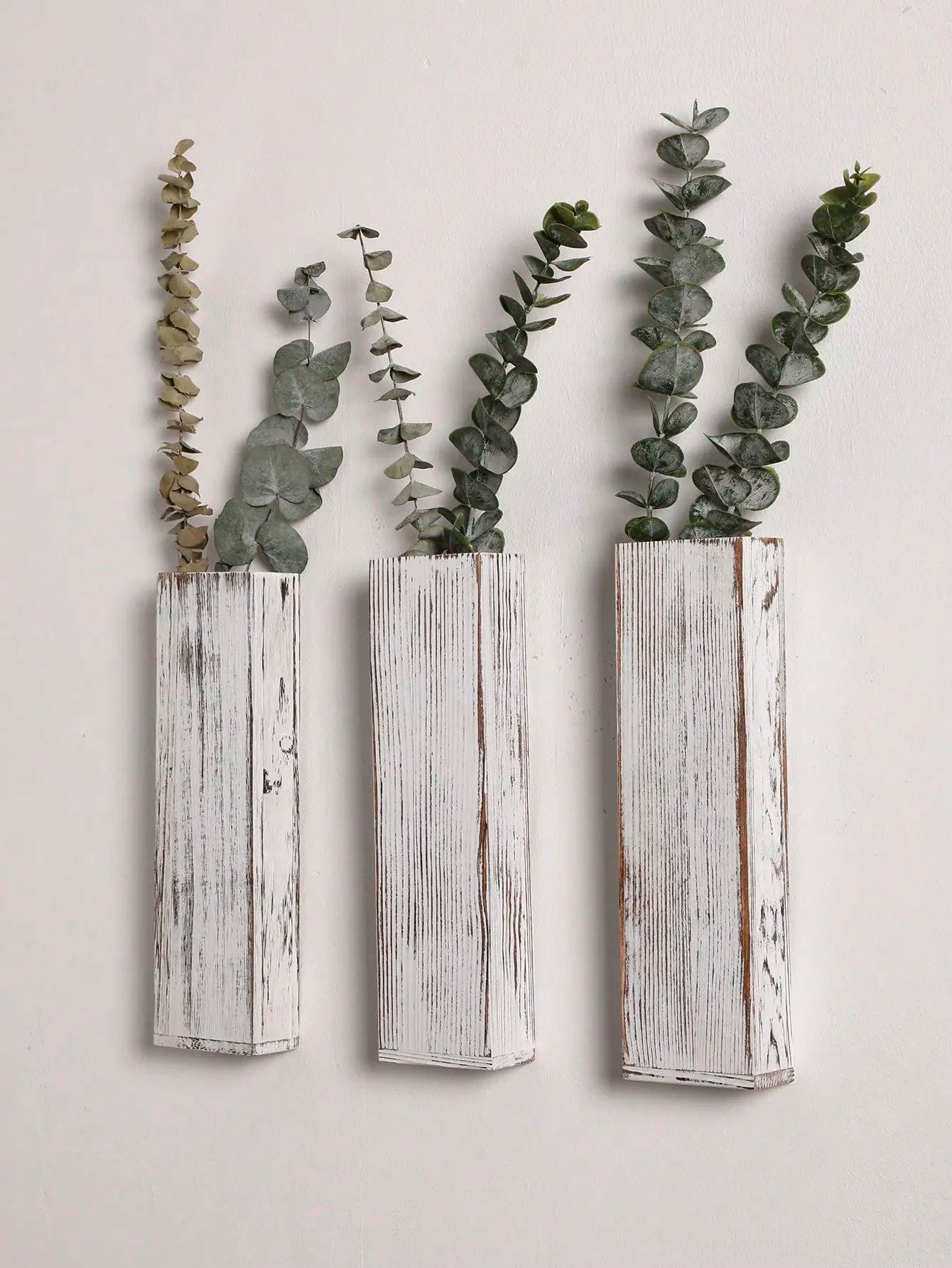 Handgefertigte nordische Holzvase Wandpflanzer - Natürliche Maserung, minimalistisches skandinavisches Design, perfekt für langstielige Blumen und Wohnkultur, vielseitige und elegante dekorative Stücke