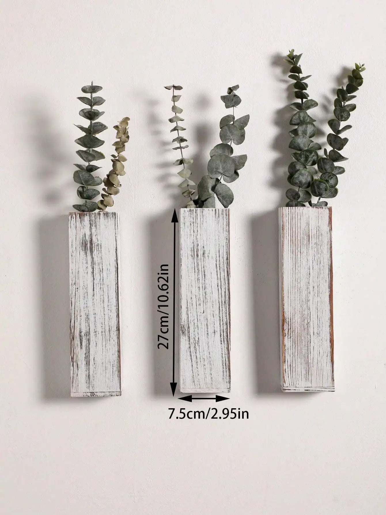 Handgefertigte nordische Holzvase Wandpflanzer - Natürliche Maserung, minimalistisches skandinavisches Design, perfekt für langstielige Blumen und Wohnkultur, vielseitige und elegante dekorative Stücke