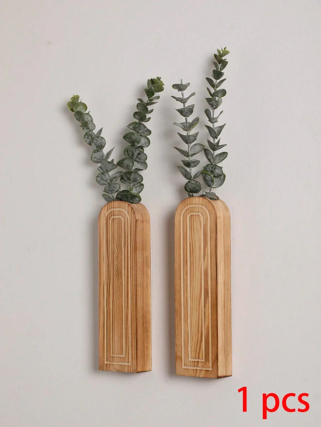 Handgefertigte nordische Holzvase Wandpflanzer - Natürliche Maserung, minimalistisches skandinavisches Design, perfekt für langstielige Blumen und Wohnkultur, vielseitige und elegante dekorative Stücke