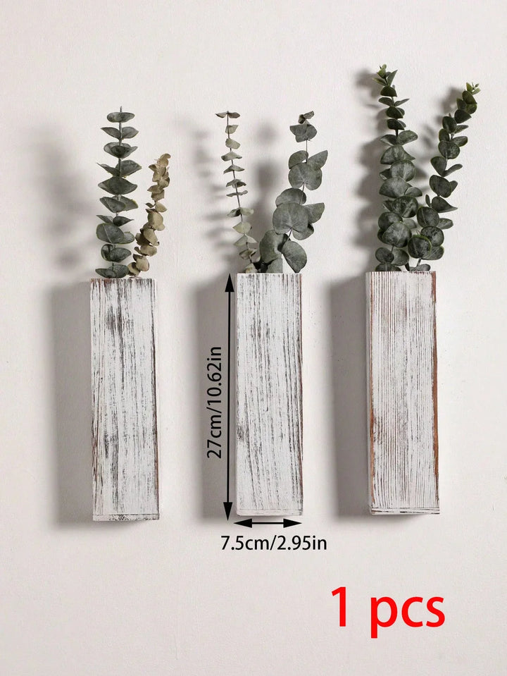 Handgefertigte nordische Holzvase Wandpflanzer - Natürliche Maserung, minimalistisches skandinavisches Design, perfekt für langstielige Blumen und Wohnkultur, vielseitige und elegante dekorative Stücke