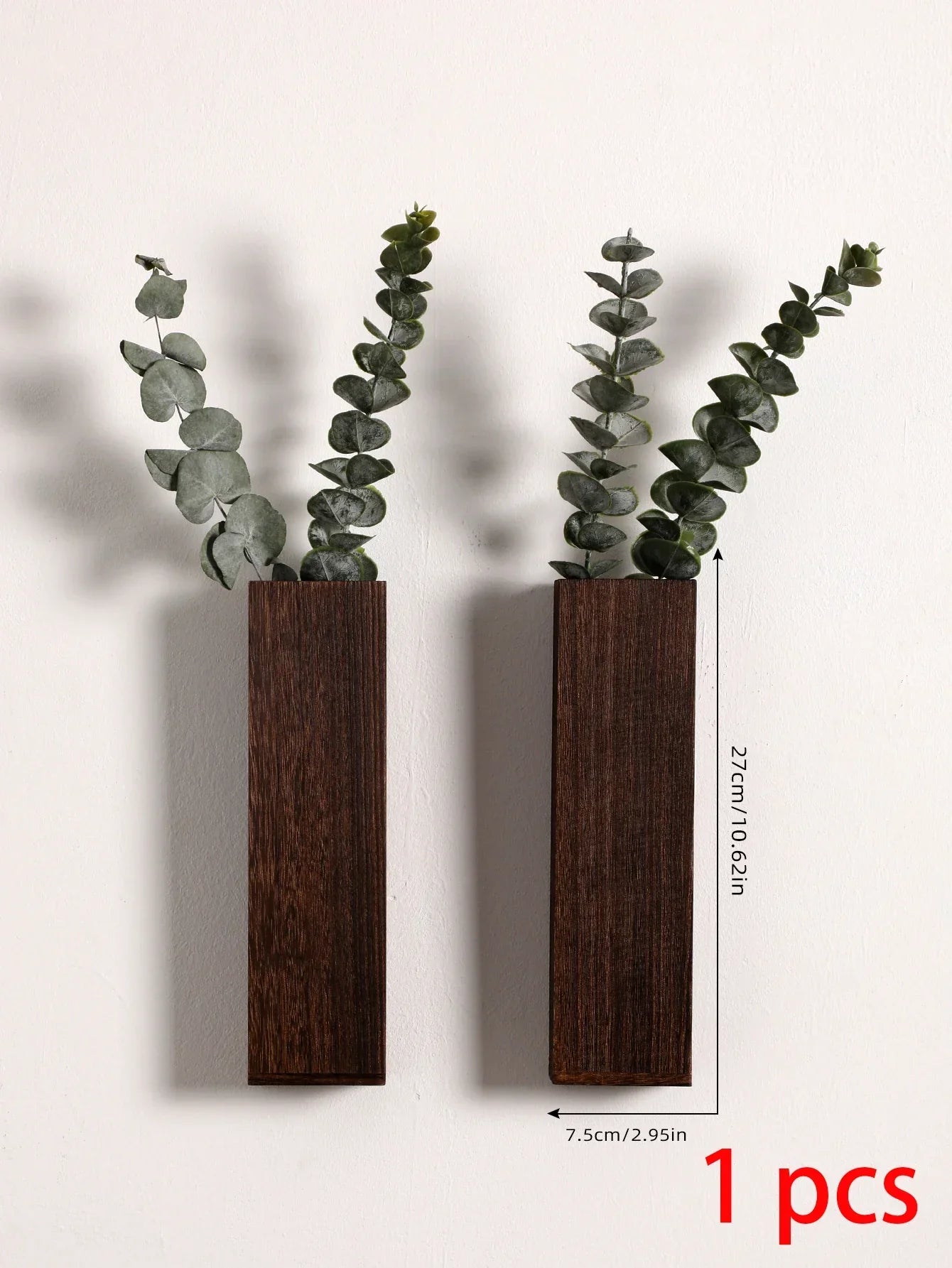 Handgefertigte nordische Holzvase Wandpflanzer - Natürliche Maserung, minimalistisches skandinavisches Design, perfekt für langstielige Blumen und Wohnkultur, vielseitige und elegante dekorative Stücke