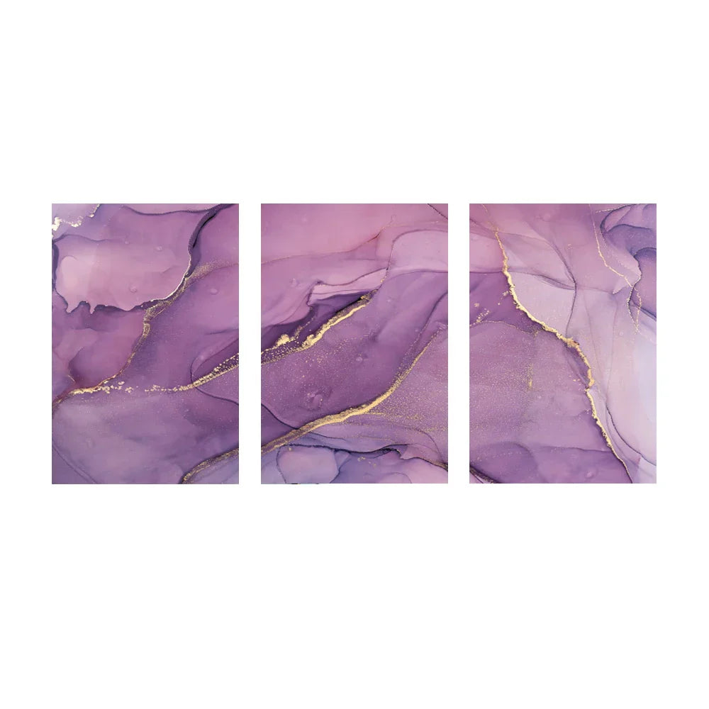 Set aus 3 Stücken Farbige Goldene Pink Abstrakte Marmor Druck Wandkunst Feine Kunst Leinwand Drucke Poster Bilder Für Wohnzimmer Schlafzimmer Heimdekoration