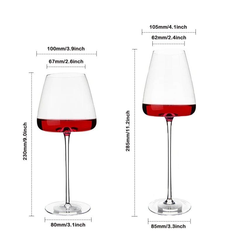 Sets von 2, 4 & 6 handgefertigten Kristall-Wein- und Sektgläsern - 4 Größen | Karnz
