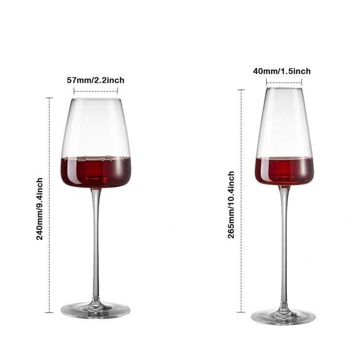 Sets von 2, 4 & 6 handgefertigten Kristall-Wein- und Sektgläsern - 4 Größen | Karnz