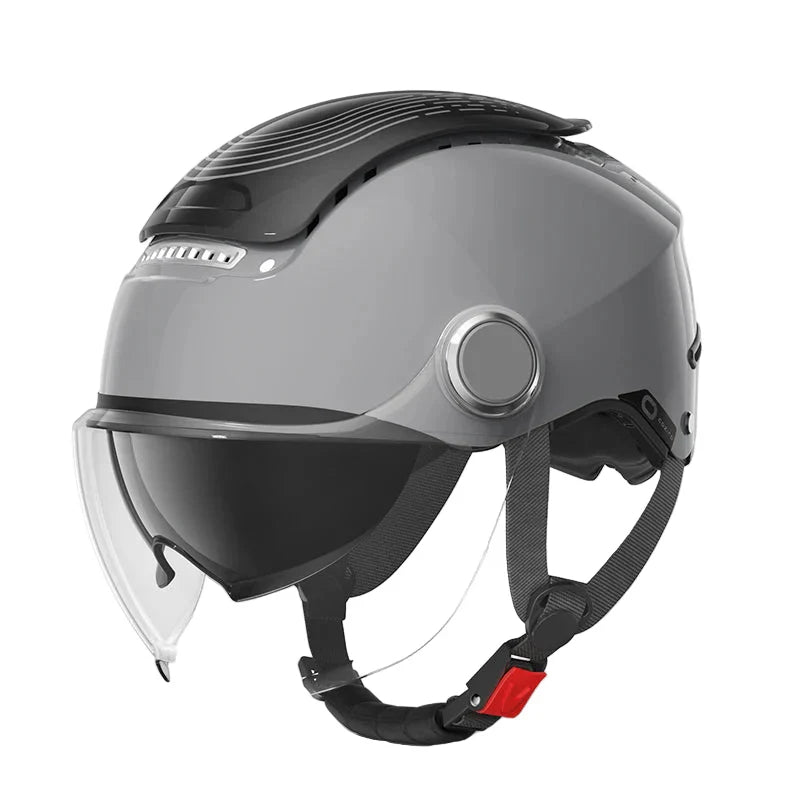 Offener Motorradhelm mit Doppelvisier und atmungsaktivem Sommerdesign – RiderMax