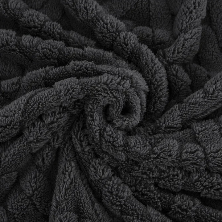 Karnz | Jacquard Fleece Decke CozyWeave | Einzelnes Layer & Doppelseitig | Weiche Tafu & Shu Baumwollfleece | Für Herbst & Winter