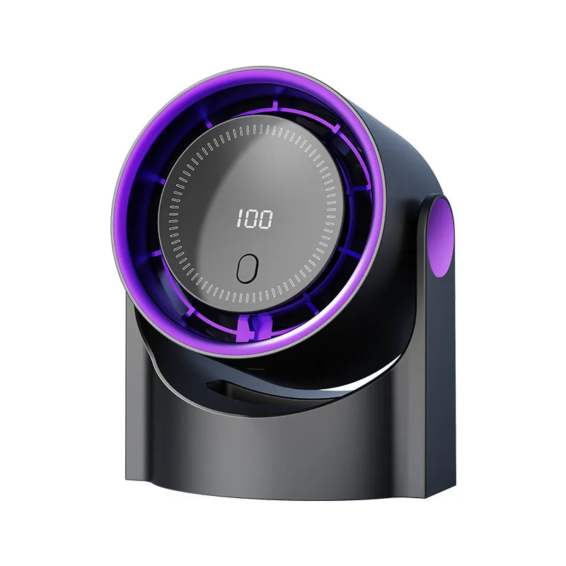 Karnz | Airiqo bladeless USB-Ventilator | 100 Stufen | Flüsterleise & energieeffizient | Tragbar & wandmontierbar