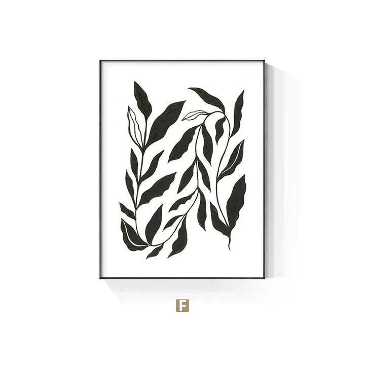 Minimalistische abstrakte florale Wandkunst Fine-Art-Leinwanddrucke inspirierendes Zitat Poster Galerie Wandbilder für Wohnzimmer Schlafzimmer Kunstdékor