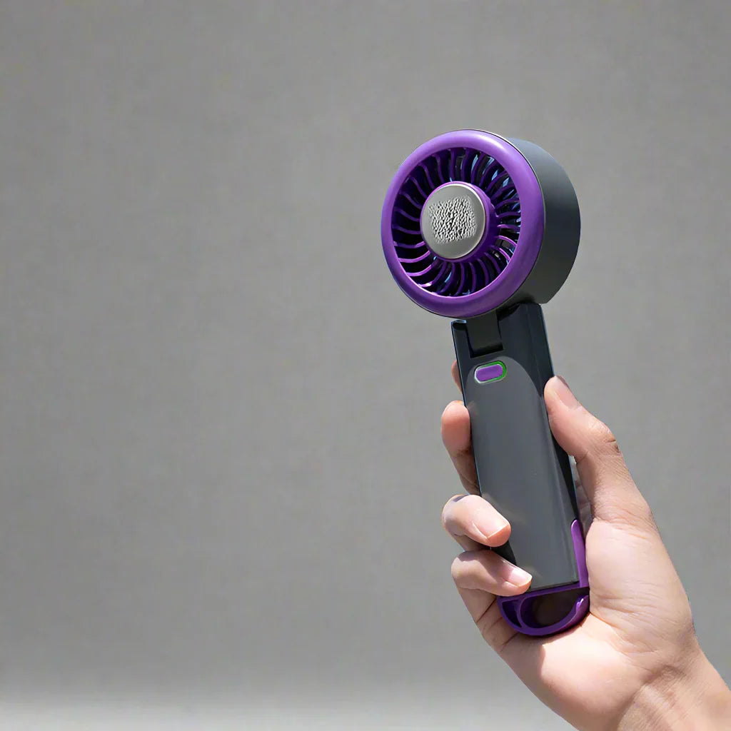Skye Mini Ventilator mit Kühlplatte – Tragbarer Ventilator mit 100 Geschwindigkeiten und verstellbarem Luftzug | Karnz