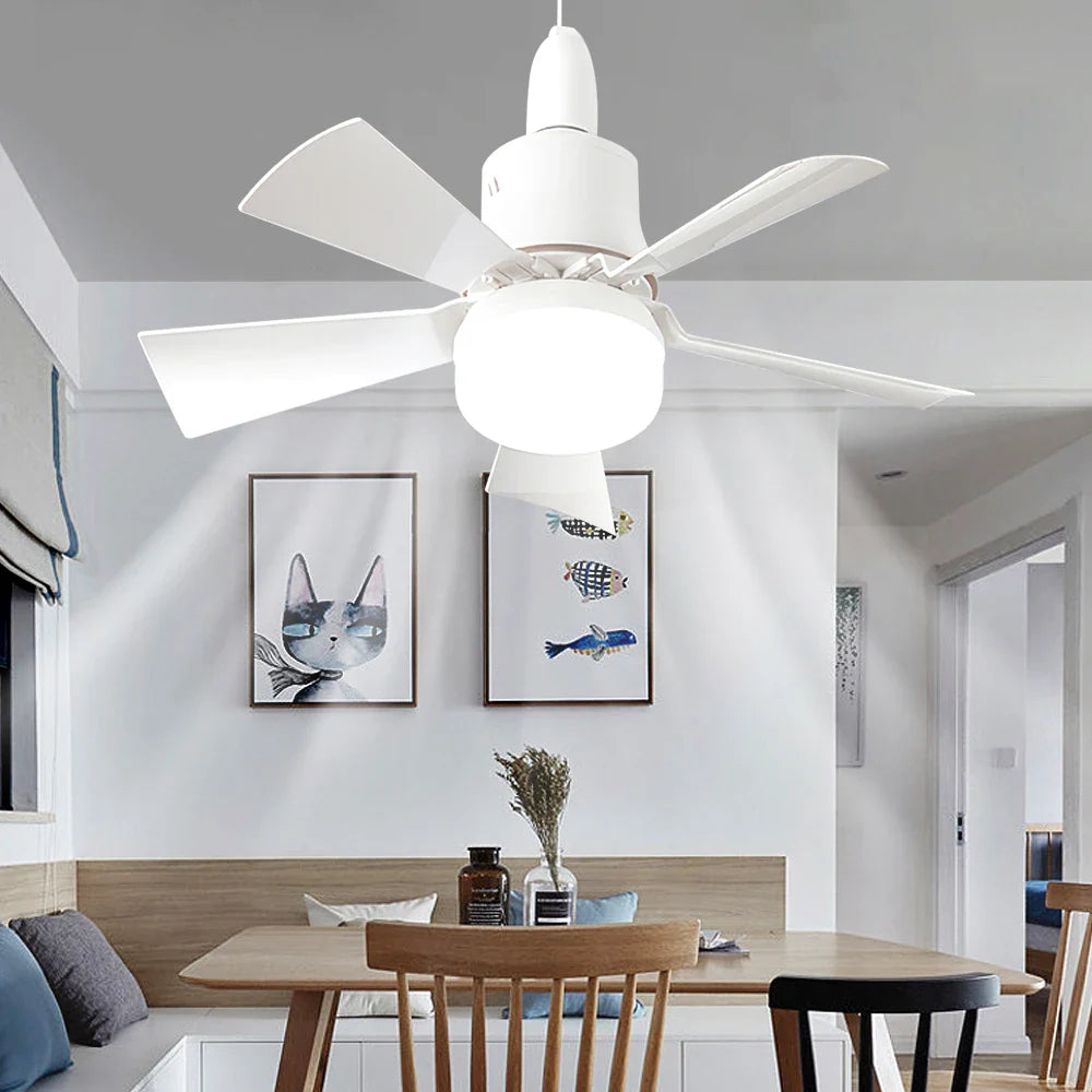 30W E27 Deckenventilator Licht mit Fernbedienung - LED Dimmfunktion, intelligenter leiser Ventilator für Schlafzimmer & Wohnzimmer | Karnz