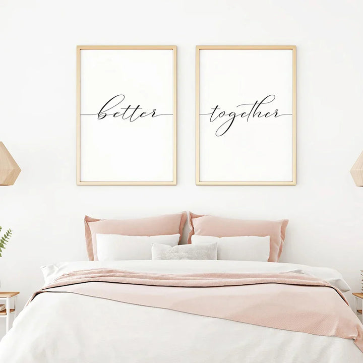 Lovers Zitat Wandkunst Schwarz Weiß Minimalistisch Typografische Poster Feine Kunst Leinwanddrucke Bild Für Schlafzimmer Wohnzimmer Kunst Dekor | Karnz