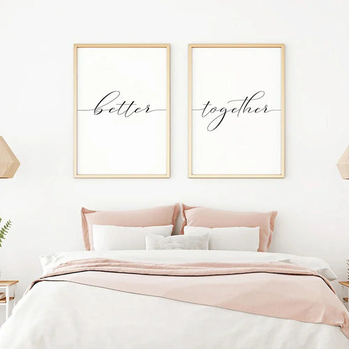 Lovers Zitat Wandkunst Schwarz Weiß Minimalistisch Typografische Poster Feine Kunst Leinwanddrucke Bild Für Schlafzimmer Wohnzimmer Kunst Dekor | Karnz