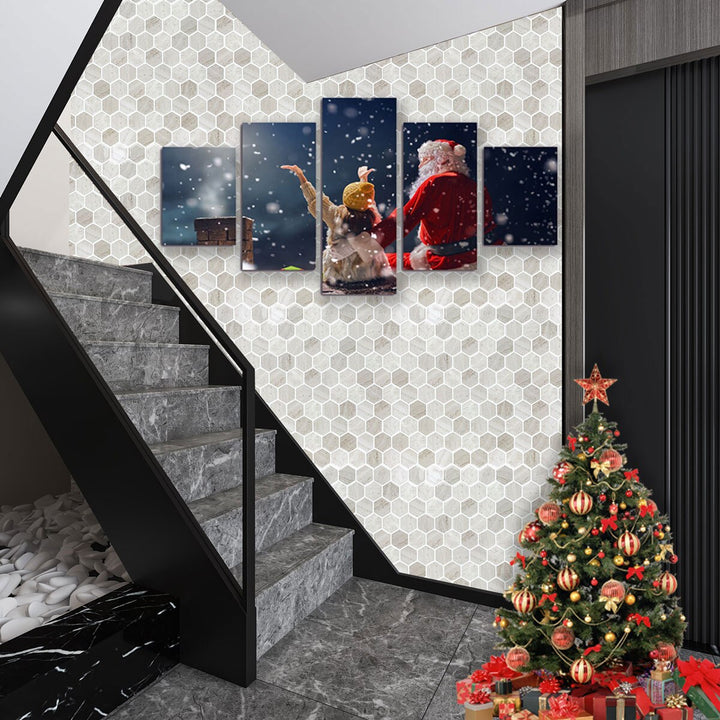 3D Selbstklebende Sechseckige Wandaufkleber | Karnz