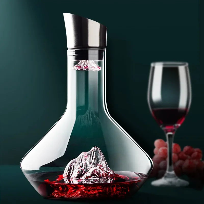 1500ml Iceberg Dekanter Kreatives bleifreies Kristallmaterial Luxus hochwertige Haushaltsrotweindekanter Weinkrug