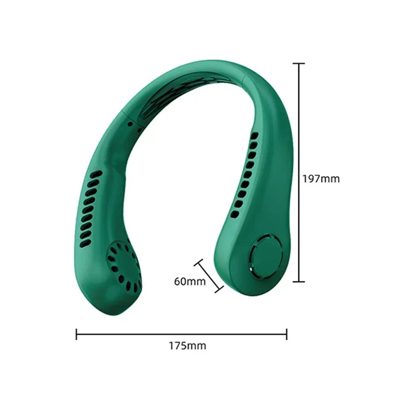 Tragbarer Mini-Hals-Hängetransistor - Luftgekühlter, tragbarer USB-Fan für Outdoor-Sportarten, Laufen, Reisen, schaufelloses Design | Karnz
